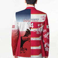 USA and Japan Rugby Custom Blazer Eagles Brave Blossoms Together Pacific LT14 - Polynesian Pride