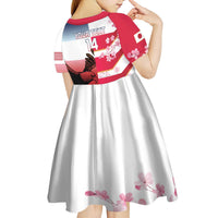 USA and Japan Rugby Custom Kid Short Sleeve Dress Eagles Brave Blossoms Together Pacific LT14 - Polynesian Pride