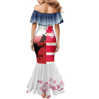 USA and Japan Rugby Custom Mermaid Dress Eagles Brave Blossoms Together Pacific LT14 - Polynesian Pride