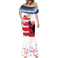 USA and Japan Rugby Custom Mermaid Dress Eagles Brave Blossoms Together Pacific LT14 - Polynesian Pride