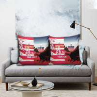 USA and Japan Rugby Custom Pillow Cover Eagles Brave Blossoms Together Pacific - Polynesian Pride