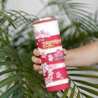 USA and Japan Rugby Skinny Tumbler Eagles Brave Blossoms Together Pacific - Polynesian Pride