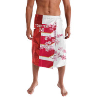 Canada and Japan Rugby Custom Lavalava Canucks Brave Blossoms Together Pacific LT14 Red - Polynesian Pride