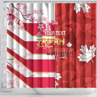 Canada and Japan Rugby Custom Shower Curtain Canucks Brave Blossoms Together Pacific LT14 - Polynesian Pride