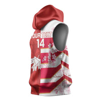 Canada and Japan Rugby Custom Sleeveless Hoodie Canucks Brave Blossoms Together Pacific - Polynesian Pride