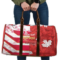 Canada and Japan Rugby Custom Travel Bag Canucks Brave Blossoms Together Pacific - Polynesian Pride