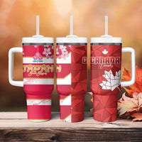 Canada and Japan Rugby Tumbler With Handle Canucks Brave Blossoms Together Pacific LT14 - Polynesian Pride