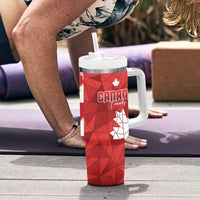 Canada and Japan Rugby Tumbler With Handle Canucks Brave Blossoms Together Pacific LT14 - Polynesian Pride