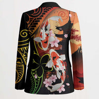 Hawaiian and Japanese Blazer Koi Fish With Kanaka Polynesian Tattoo - Polynesian Pride