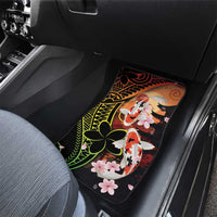 Hawaiian and Japanese Car Mats Koi Fish With Kanaka Polynesian Tattoo - Polynesian Pride