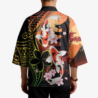 Hawaiian and Japanese Kimono Koi Fish With Kanaka Polynesian Tattoo - Polynesian Pride