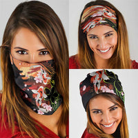 Hawaiian and Japanese Neck Gaiter Koi Fish With Kanaka Polynesian Tattoo - Polynesian Pride