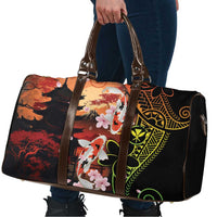 Hawaiian and Japanese Travel Bag Koi Fish With Kanaka Polynesian Tattoo - Polynesian Pride