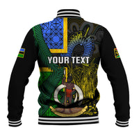 Personalised South Sea Islanders Baseball Jacket Kanakas With Vanuatu Coat Of Arms LT14 - Polynesian Pride