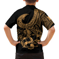 polynesia-family-matching-summer-maxi-dress-and-hawaiian-shirt-fish-hook-tattoo-go-fishing-polynesian-pattern-gold