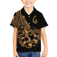 polynesia-family-matching-summer-maxi-dress-and-hawaiian-shirt-fish-hook-tattoo-go-fishing-polynesian-pattern-gold