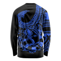 polynesia-long-sleeve-shirt-fish-hook-tattoo-go-fishing-polynesian-pattern-blue