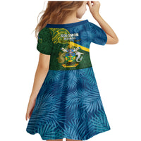 solomon-islands-family-matching-mermaid-dress-and-hawaiian-shirt-tropical-leaves-with-melanesian-pattern