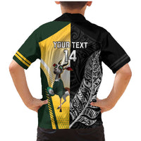 New Zealand and South Africa Rugby Custom Family Matching Mermaid Dress and Hawaiian Shirt Maori Silver Fern Springbok Together - Polynesian Pride