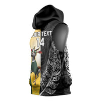 New Zealand and South Africa Rugby Custom Sleeveless Hoodie Maori Silver Fern Springbok Together - Polynesian Pride