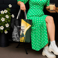 New Zealand and South Africa Rugby Custom Tote Bag Maori Silver Fern Springbok Together - Polynesian Pride