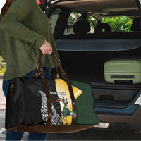 New Zealand and South Africa Rugby Custom Travel Bag Maori Silver Fern Springbok Together - Polynesian Pride