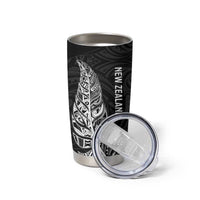 New Zealand and South Africa Rugby Tumbler Cup Maori Silver Fern Springbok Together - Polynesian Pride