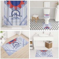 Queen Salote College 100 Years Personalized Bathroom Set Tonga QSC Heilala Lei White Ngatu Pattern