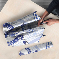 Queen Salote College 100 Years Personalized Umbrella Tonga QSC Heilala Lei White Ngatu Pattern