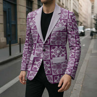 Poni Palaka Quilt Hawaii Blazer Hawaiian Tropical Monstera Sea Turtle