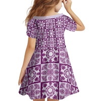 Poni Palaka Quilt Hawaii Family Matching Off The Shoulder Long Sleeve Dress and Hawaiian Shirt Hawaiian Tropical Monstera Sea Turtle