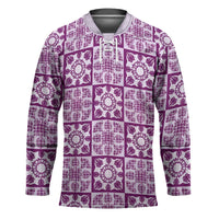 Poni Palaka Quilt Hawaii Hockey Jersey Hawaiian Tropical Monstera Sea Turtle