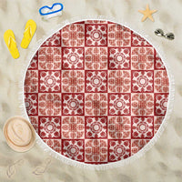 Ulaula Palaka Quilt Hawaii Beach Blanket Hawaiian Tropical Monstera Sea Turtle