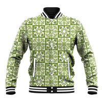 Omaomao Palaka Quilt Hawaii Baseball Jacket Hawaiian Tropical Monstera Sea Turtle