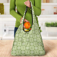 Omaomao Palaka Quilt Hawaii Grocery Bag Hawaiian Tropical Monstera Sea Turtle LT14 - Polynesian Pride