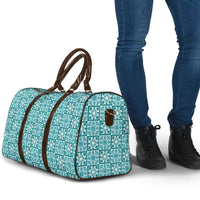 Cyan Palaka Quilt Hawaii Travel Bag Hawaiian Tropical Monstera Sea Turtle LT14 - Polynesian Pride