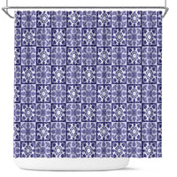 Polu Palaka Quilt Hawaii Shower Curtain Hawaiian Tropical Monstera Sea Turtle