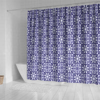 Polu Palaka Quilt Hawaii Shower Curtain Hawaiian Tropical Monstera Sea Turtle