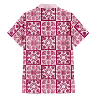 Akala Palaka Quilt Hawaii Family Matching Off The Shoulder Long Sleeve Dress and Hawaiian Shirt Hawaiian Tropical Monstera Sea Turtle