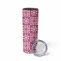 Akala Palaka Quilt Hawaii Skinny Tumbler Hawaiian Tropical Monstera Sea Turtle