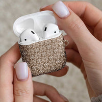 Beige Palaka Quilt Hawaii AirPods Case Hawaiian Tropical Monstera Sea Turtle LT14 - Polynesian Pride