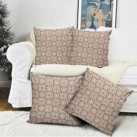 Beige Palaka Quilt Hawaii Pillow Cover Hawaiian Tropical Monstera Sea Turtle