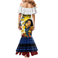 Personalised Philippines Women's Day Family Matching Mermaid Dress and Hawaiian Shirt Filipino Golden Sun With Polynesian Pattern LT14 - Polynesian Pride