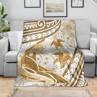 Gold Polynesia Blanket Polynesian Turtle Shark Tattoo Tropical Vintage