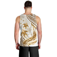 Gold Polynesia Men Tank Top Polynesian Turtle Shark Tattoo Tropical Vintage LT14 - Polynesian Pride
