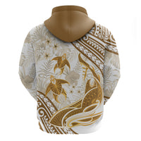 Gold Polynesia Zip Hoodie Polynesian Turtle Shark Tattoo Tropical Vintage LT14 - Polynesian Pride