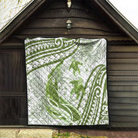 Lime Green Polynesia Quilt Polynesian Turtle Shark Tattoo Tropical Vintage