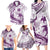 Purple Polynesia Family Matching Long Sleeve Bodycon Dress and Hawaiian Shirt Polynesian Turtle Shark Tattoo Tropical Vintage LT14 - Polynesian Pride