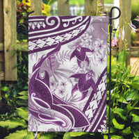 Purple Polynesia Garden Flag Polynesian Turtle Shark Tattoo Tropical Vintage