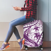 Purple Polynesia Luggage Cover Polynesian Turtle Shark Tattoo Tropical Vintage LT14 - Polynesian Pride